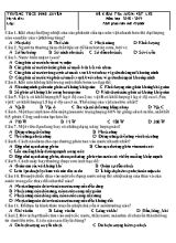Đề kiểm tra môn Vật lý Lớp 8 - Năm học 2018-2019 - Trường THCS Đình Xuyên (Có đáp án)